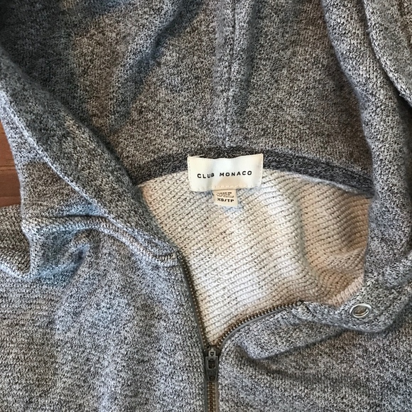 Gray CLUB MONACO Half-Zip Hoodie - Picture 2 of 3